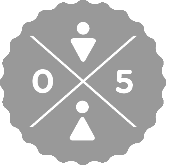 La Place 0-5's logo. The logo is consist of a medallion divided in four parts by an