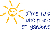 J’me fais une place en garderie Logo de l'organisme « J’me fais une place en garderie ».